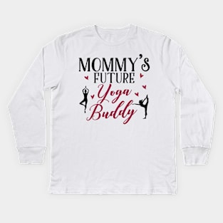 Yoga Mom Daughter Matching Gifts Kids Long Sleeve T-Shirt